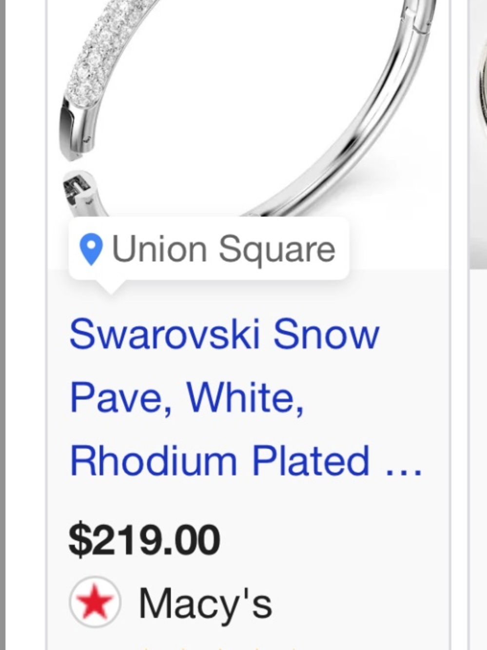 Swarovski Snow Pave, Black, Meteora Bangle Bracelet - Picture 4 of 4